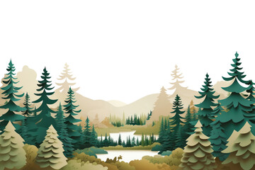 Fototapeta premium PNG Forest landscape outdoors nature.