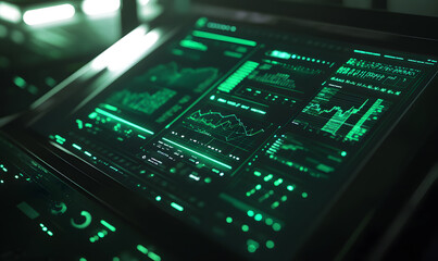 Futuristic Business & Stock Investment Visuals: High-Tech, Neon-Lit Financial Concepts with Modern Urban Backdrops