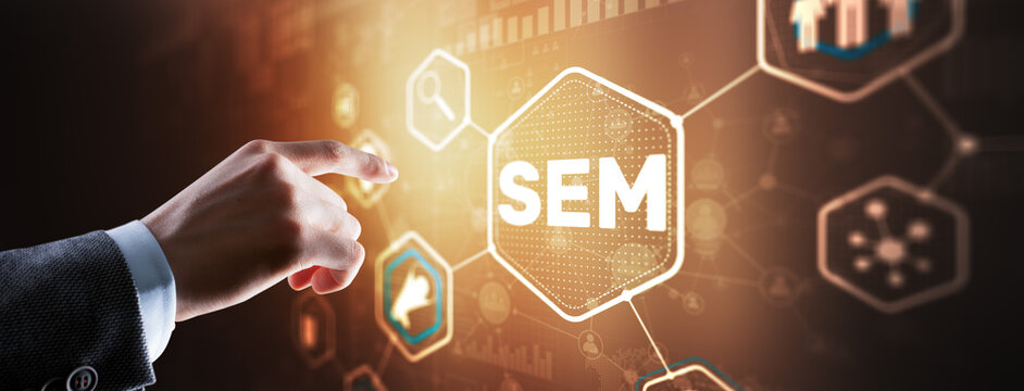SEM Search Engine Marketing. Digital marketing, Online advertising