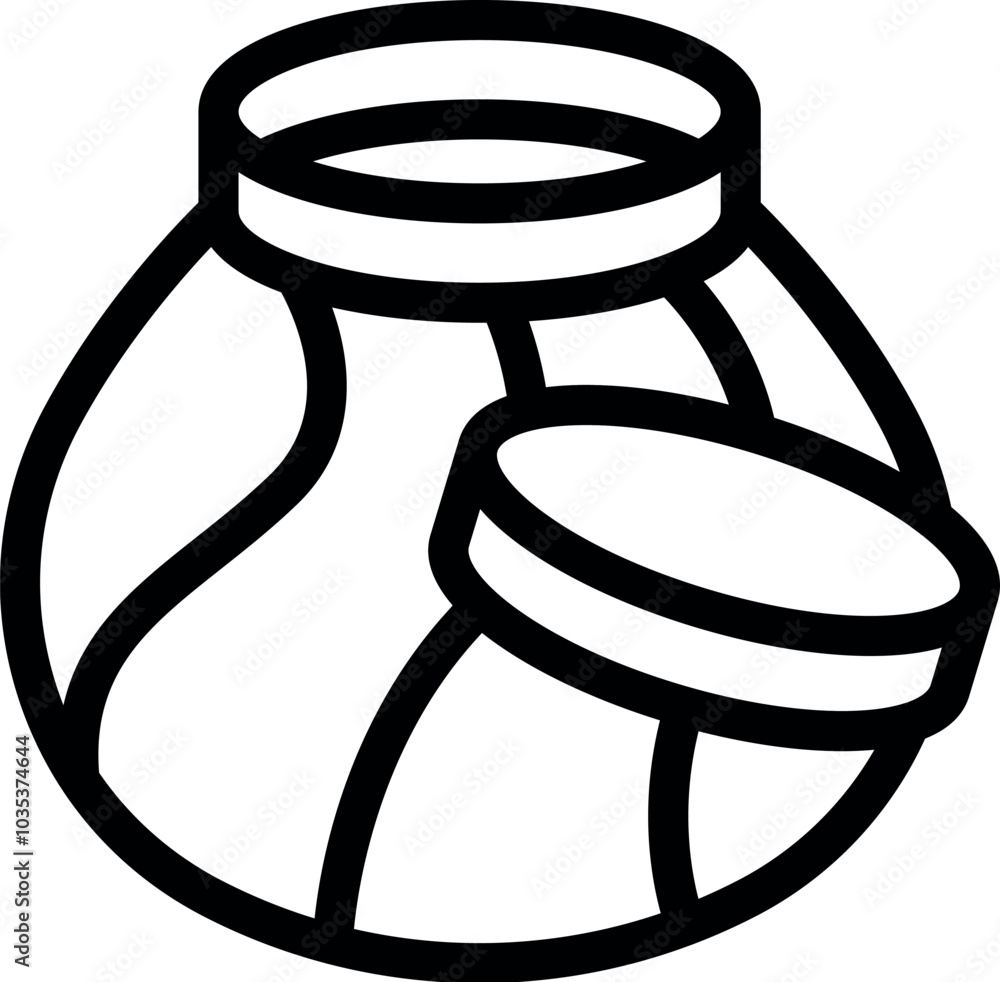 Poster round jar with a lid that is opening and closing, creating a satisfying popping sound