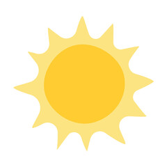 Yellow sun vector icon