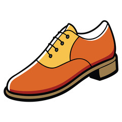 Premium flat icon of a derby shoe white background 