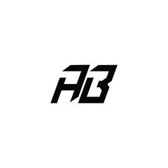 AB monogram logo design letter text name symbol monochrome logotype alphabet character simple logo