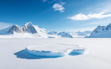  Fresh and natural winter snow and ice theme e-commerce product display background