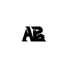 Obraz premium AB monogram logo design letter text name symbol monochrome logotype alphabet character simple logo