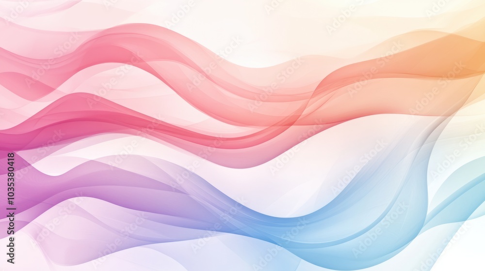 Poster gradual gradient with soft transitions from warm to cool colors, forming a serene abstract backgroun