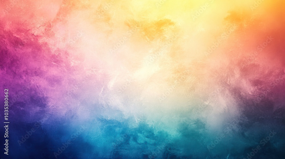 Poster gradual gradient with soft transitions from warm to cool colors, forming a serene abstract backgroun