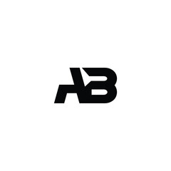 AB monogram logo design letter text name symbol monochrome logotype alphabet character simple logo