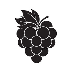 grape silhouette vector illustration on white background 