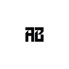 Obraz premium AB monogram logo design letter text name symbol monochrome logotype alphabet character simple logo