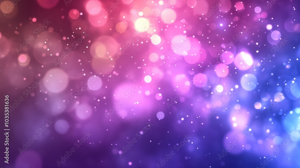 Poster soft focus bokeh lights in various colors, creating a dreamy and abstract background