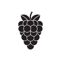 grape silhouette vector illustration on white background 