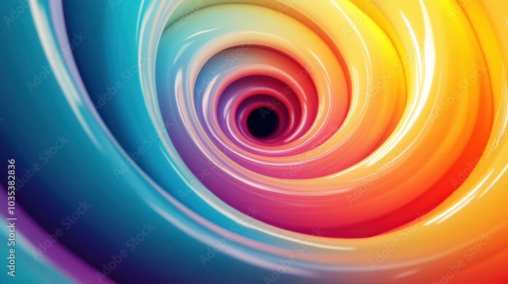 Poster patterns with gradient colors, forming a hypnotic and abstract background