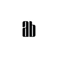 AB monogram logo design letter text name symbol monochrome logotype alphabet character simple logo