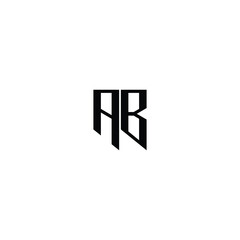 AB monogram logo design letter text name symbol monochrome logotype alphabet character simple logo