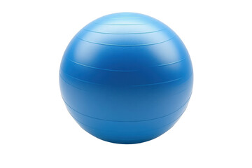 Inflatable Exercise Ball with Hand Pump for Home Workouts and Physical Therapy with Isolated on Transparent Background