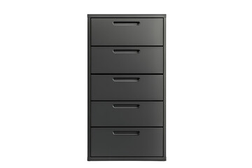 Compact Filing Cabinet with Built-In Lock for Home Office Use with Isolated on Transparent Background