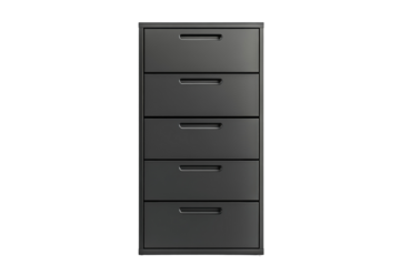 Compact Filing Cabinet with Built-In Lock for Home Office Use with Isolated on Transparent Background