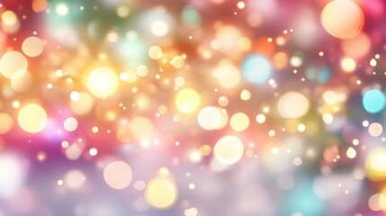 Obraz premium Colorful Christmas lights with a gentle twinkling effect, creating a warm holiday feel on a white background