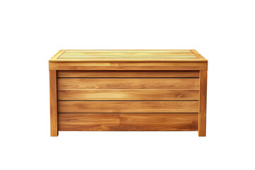 Wooden Garden Storage Bench with Seat Cushion for Comfort and Functionality with Isolated on Transparent Background