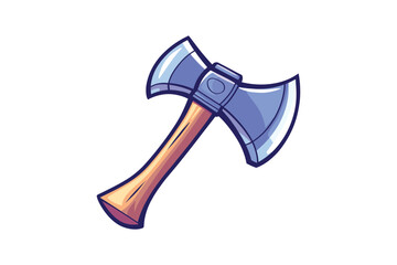 Hand-drawn axe cartoon vector icon concept Isolated Flat Vector Illustration clipart on a white background