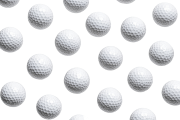 Premium Quality Golf Balls for Enhanced Performance on the Course with Isolated on Transparent Background