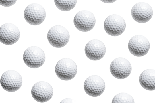 Premium Quality Golf Balls for Enhanced Performance on the Course with Isolated on Transparent Background