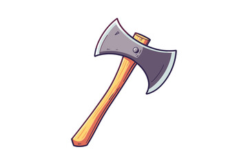 Hand-drawn axe cartoon vector icon concept Isolated Flat Vector Illustration clipart on a white background