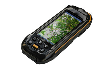 Compact GPS Device with High-Accuracy Navigation for Hassle-Free Travel with Isolated on Transparent Background