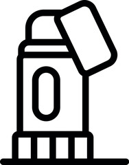 Open glue stick with cap off displaying dry adhesive surface, ready for arts, crafts, and diy projects