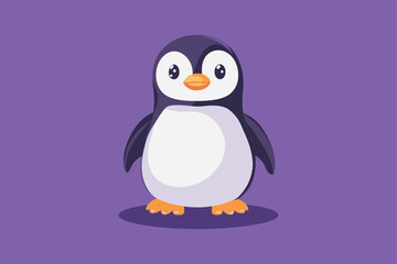 Cute Arctic Penguin Cartoon Vector for Digital and Print Use