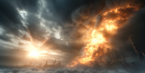 Obraz premium entrance to the end of civilization.