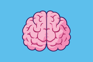 Anatomy of the Brain Icon Vector for Health and Biology Graphics