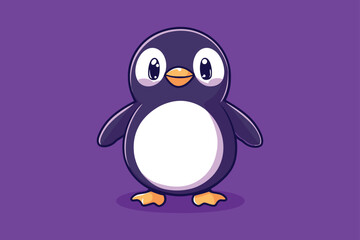 Adorable Penguin Character Vector Illustration for Mascot Design