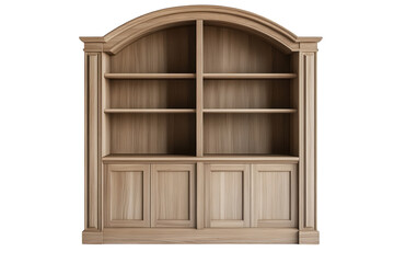 Modern Hutch with Sleek Lines and Minimalist Design for Contemporary Interiors with Isolated on Transparent Background