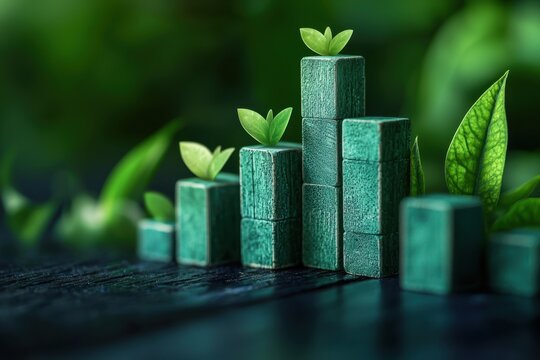 Sustainable growth visualizing data in green metrics for user engagement