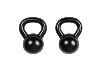 Cast Iron Kettlebell for Strength Training and Weightlifting with Isolated on Transparent Background