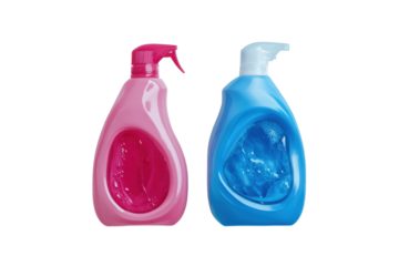 High-Efficiency Liquid Laundry Detergent for Bright and Fresh Clean Clothes with Isolated on Transparent Background