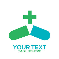 Pill capsule medical icon