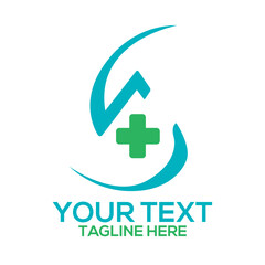 Minimalist medical logo vector