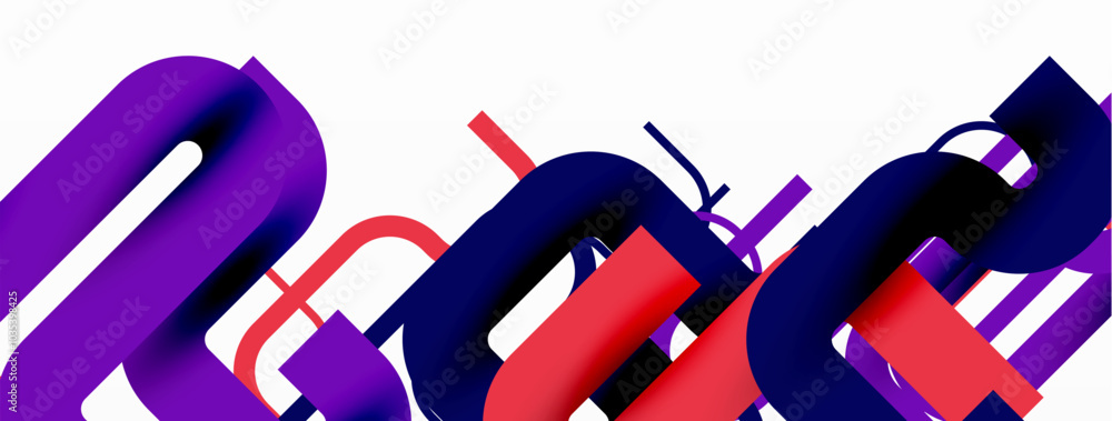 Poster Wave lines minimal abstract background