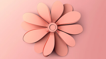 Fototapeta premium Cutter Flower logo 3d vector papercut