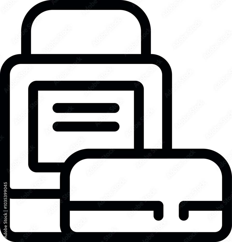 Aufkleber simple vector showing a credit card being swiped through a payment terminal, for e commerce and reta