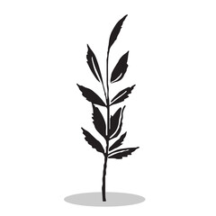 Flower silhouette illustration Design Flower silhouette icon																	