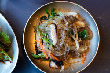 Japchae, a Korean cuisine