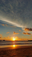 sunset over the ocean