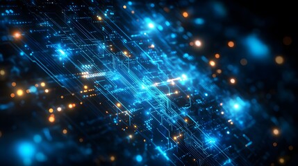 digital data stream technology effect background 