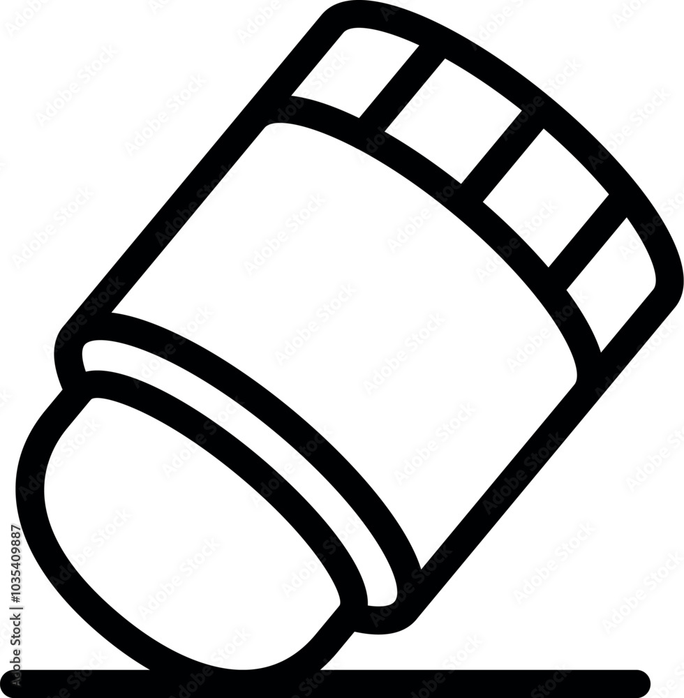 Poster simple vector icon of a round push button switch being pressed down