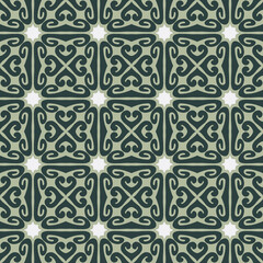 Geometric art nouveau seamless pattern in muted colors