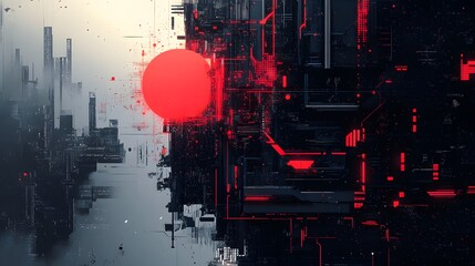 digital data stream technology background 